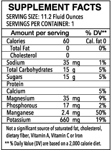 nui water nutritional facts